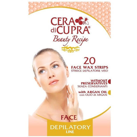 Cera di Cupra Face Wax Strips with Argan Oil (20 strips)
