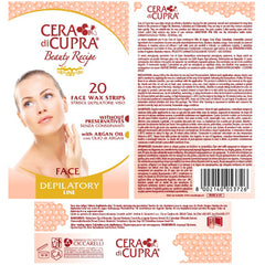 Cera di Cupra Face Wax Strips with Argan Oil (20 strips)