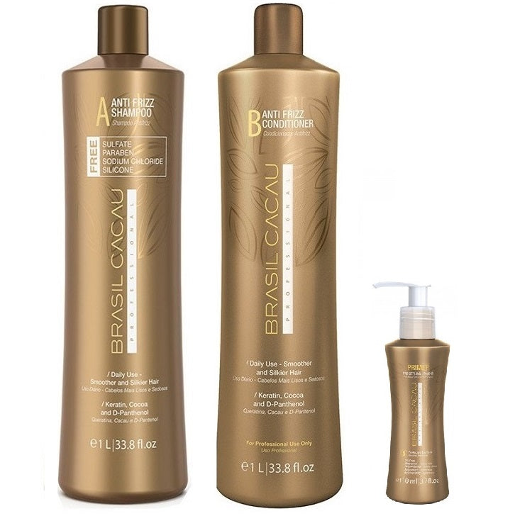 Brasil Cacau Shampoo, Conditioner, Primer