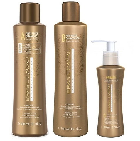 Brasil Cacau Shampoo, Conditioner, Primer Set