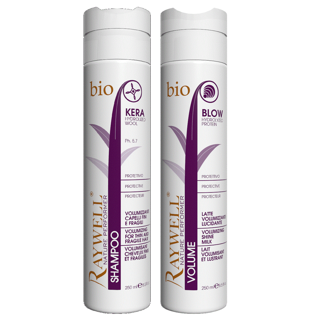 Raywell Volumizing Shampoo & Shine Milk for Thin/Fragile Hair 250ml